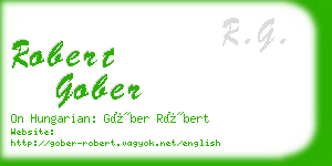 robert gober business card